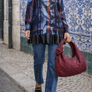 Alexander McQueen plaid peplum top / dress